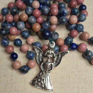 Mala crisocola azurit si rodonit 108 margele