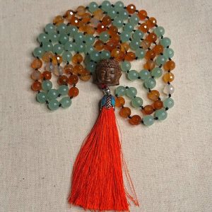 Mala carneol si aventurin 108 margele