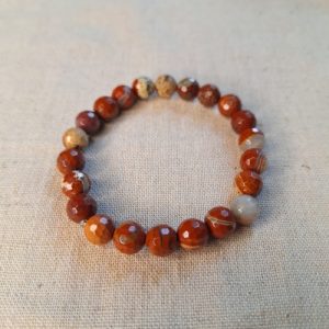 Bratara jasp rosu fatetat