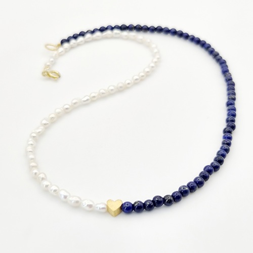 Colier lapis lazuli si perle 7 Colier lapis lazuli si perle