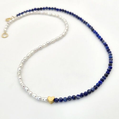 Colier lapis lazuli si perle 6 Colier lapis lazuli si perle