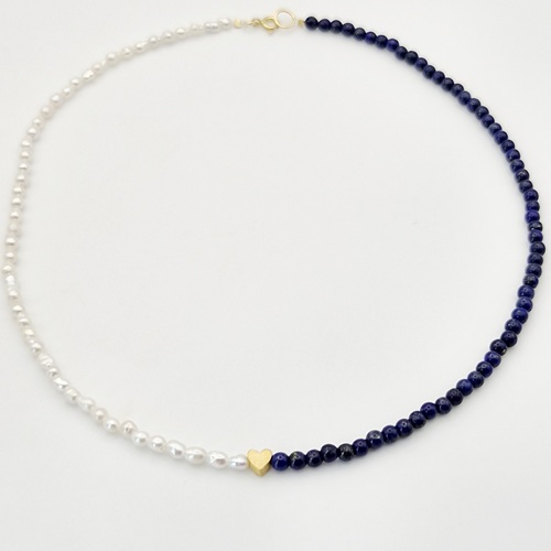 Colier lapis lazuli si perle 5 Colier lapis lazuli si perle