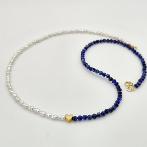 Colier lapis lazuli si perle 4 Colier lapis lazuli si perle