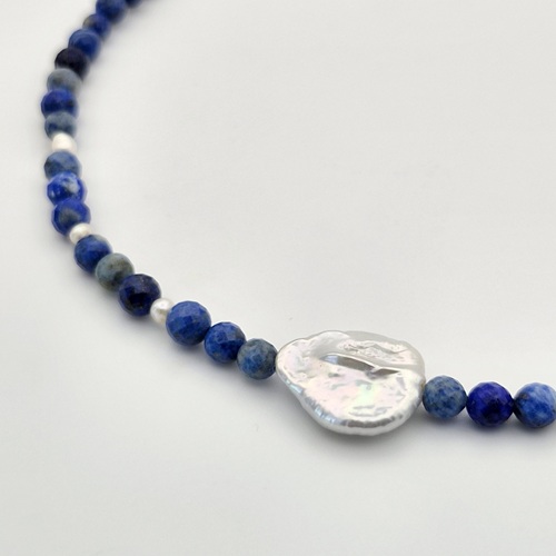 Colier Lapis Lazuli si Perle 2 Colier Lapis Lazuli si Perle
