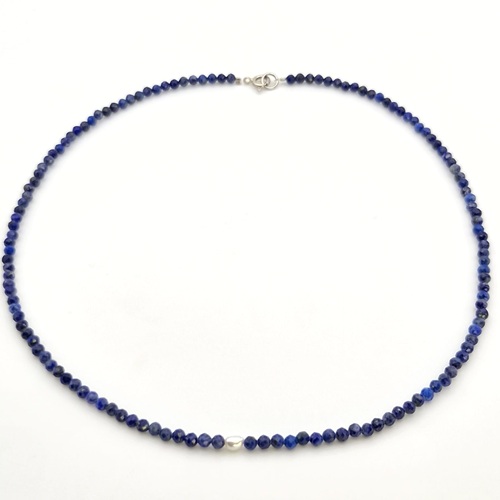 Colier Lapis Lazuli cu Perla 6 Colier Lapis Lazuli cu Perla