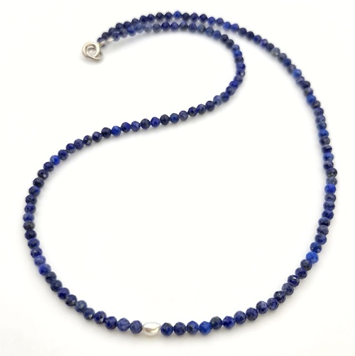 Colier Lapis Lazuli cu Perla 5 Colier Lapis Lazuli cu Perla