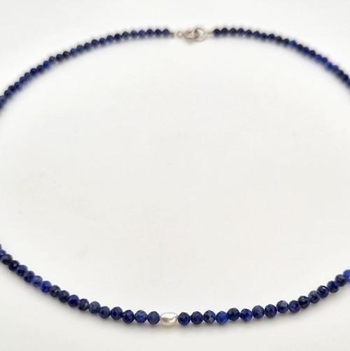 Colier Lapis Lazuli cu Perla 2 Colier Lapis Lazuli cu Perla