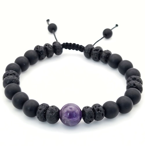 Bratara barbati Ametist Onix si Lava Vulcanica 2 Bratara barbati Ametist Onix si Lava Vulcanica