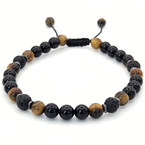 Bratara barbati Ochi de Tigru si Onix 2 Bratara Hematit Buddha