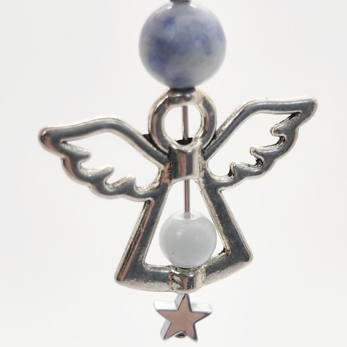 Cercei Inger Protectie cu Sodalit si Angelit 2 Cercei Inger Protectie cu Sodalit si Angelit